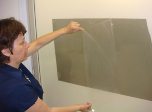 Separate release liner from window film
