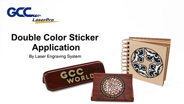 GCC LaserPro-Double Color Sticker Application