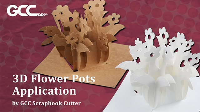 3D paper flower pots
