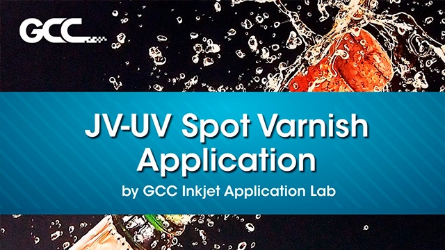 JV-240UV Spot Varnish Application