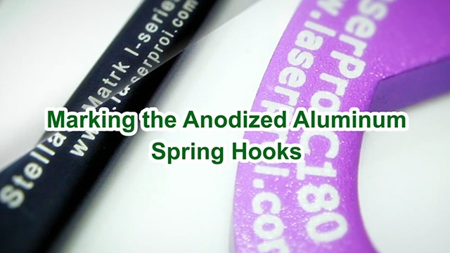 Marking the Anodized Aluminum Spring Hooks