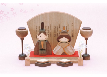 3 Wooden hina dolls laser engraving