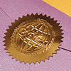 Embossing seal with laser engraving - laser engraved