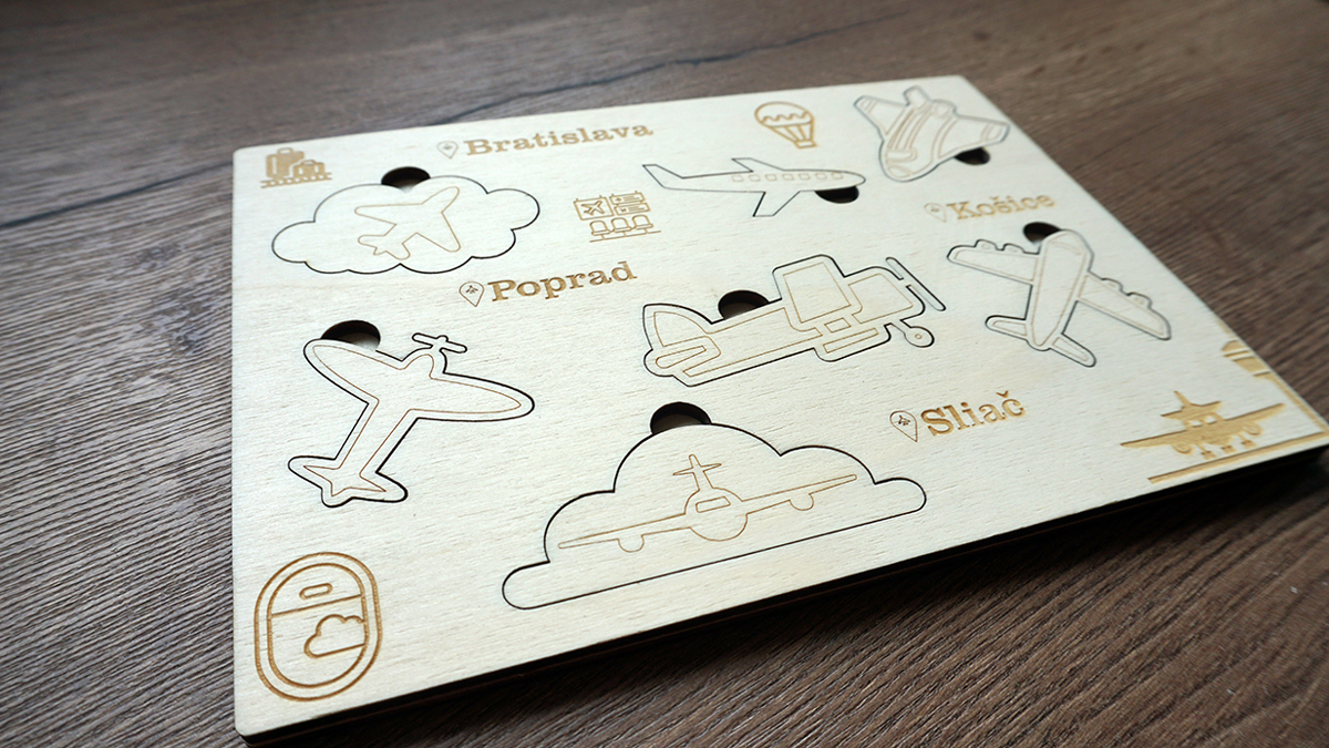 Montessori child wood game by a GCC Laser Engraver