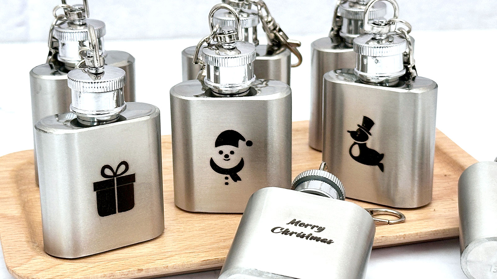 Engraving Mini Hip Flask Keychain Application | GCC: Laser Machines ...